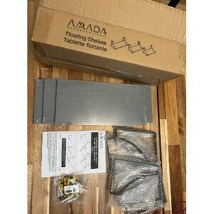 New Wall Shelves Set of 3, Floating Shelves Hold up to 55lbs, Rustic Wood